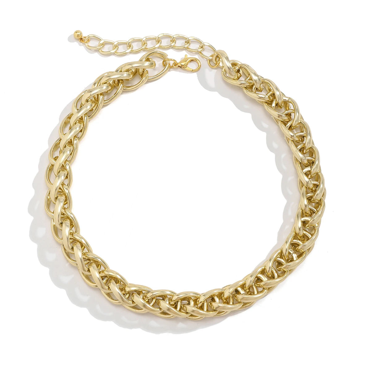 Goth Creative Big Chunky Twisted Lock Choker