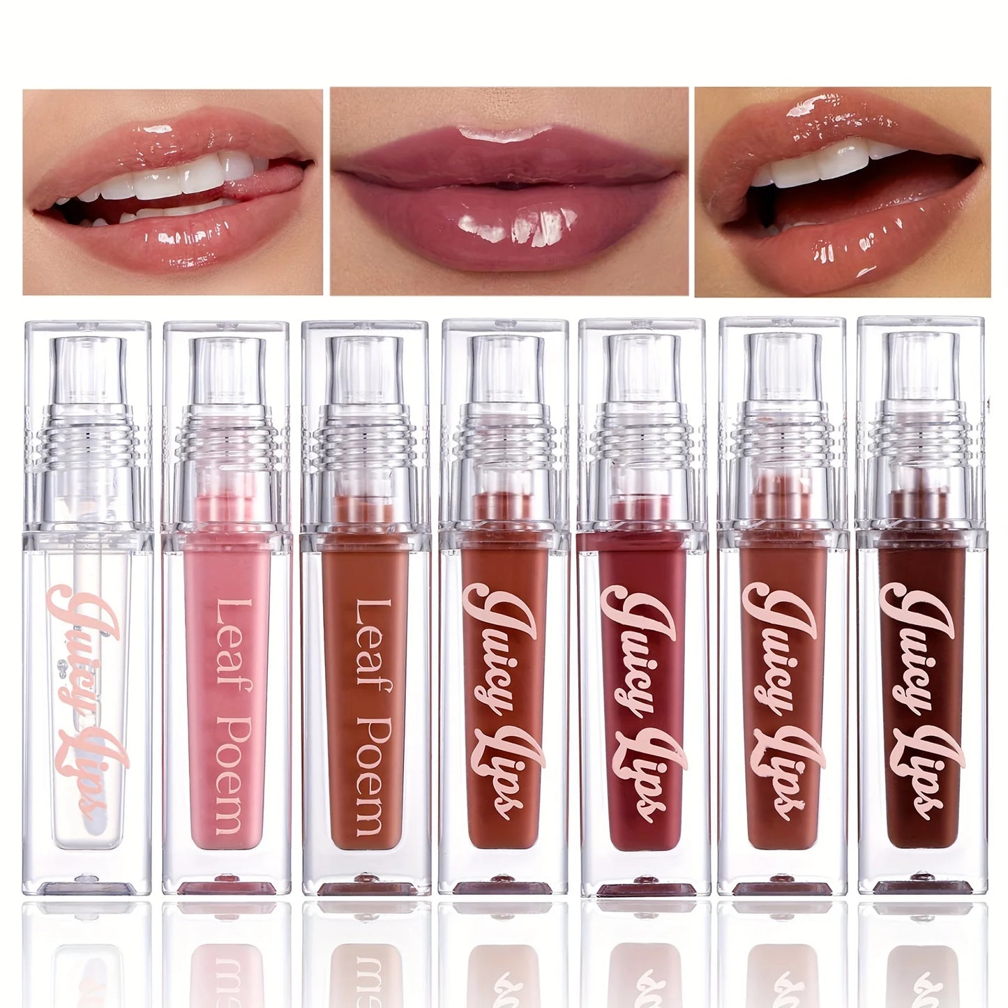 Hydrating Crystal Lip Oil - Plumping & Moisturizing Gloss with Tinted Shades