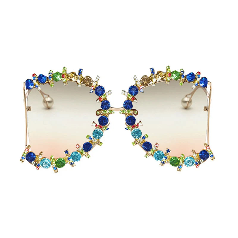 Oversized Cooling Pearl Sun Glasses