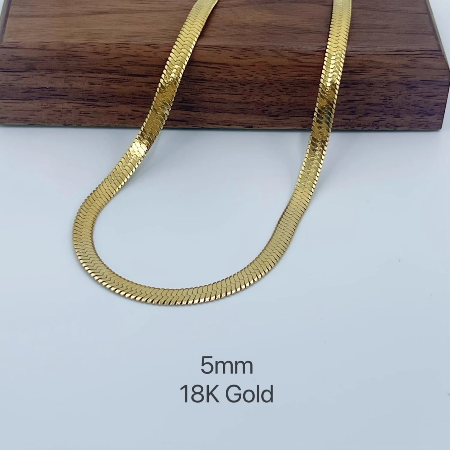 Unisex Herringbone Gold
