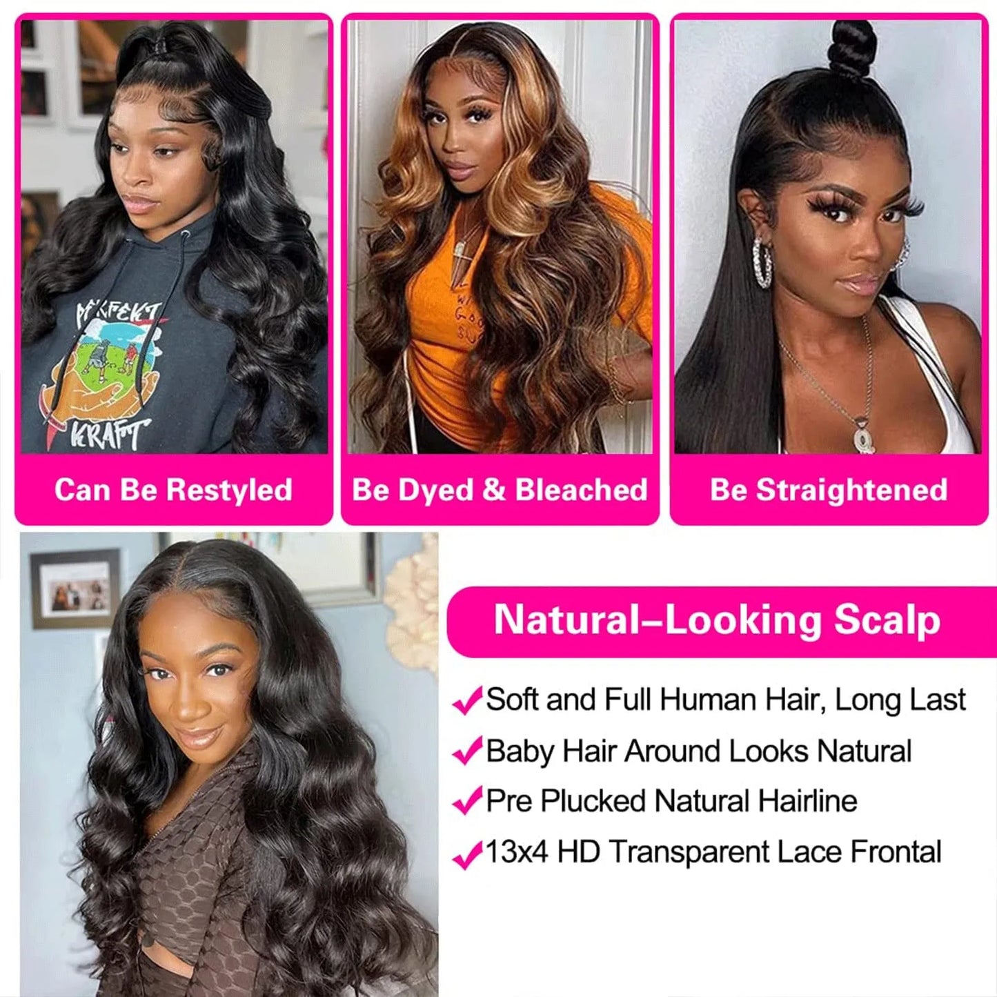 13x6 Hd Lace Frontal Wig Human Hair | 13x4 Body Wave