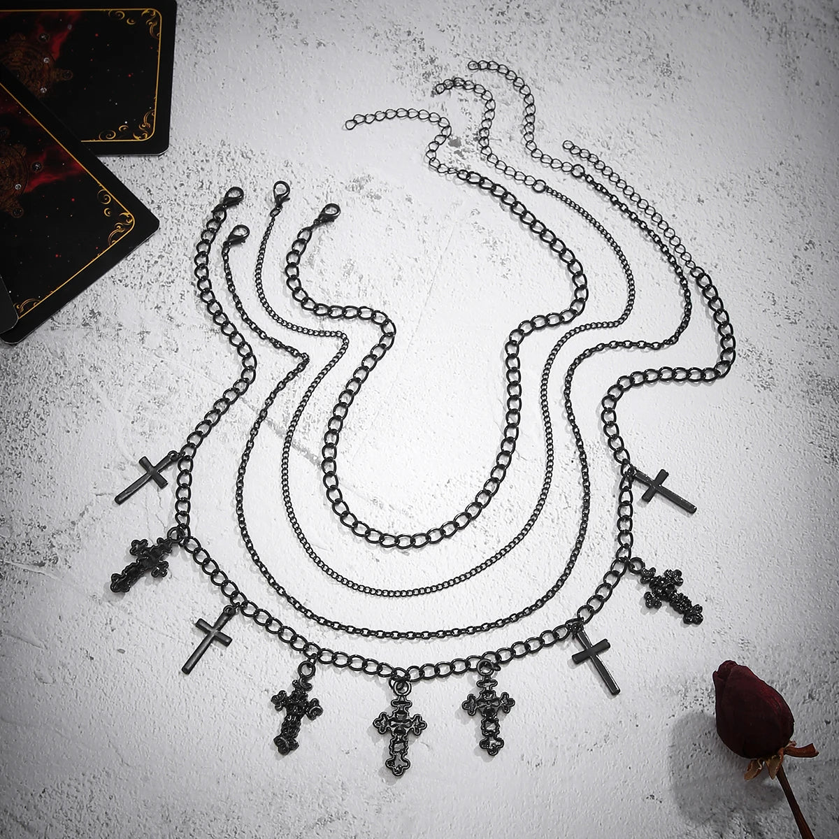 4Pcs Cross Tassel Pendant Jewelry