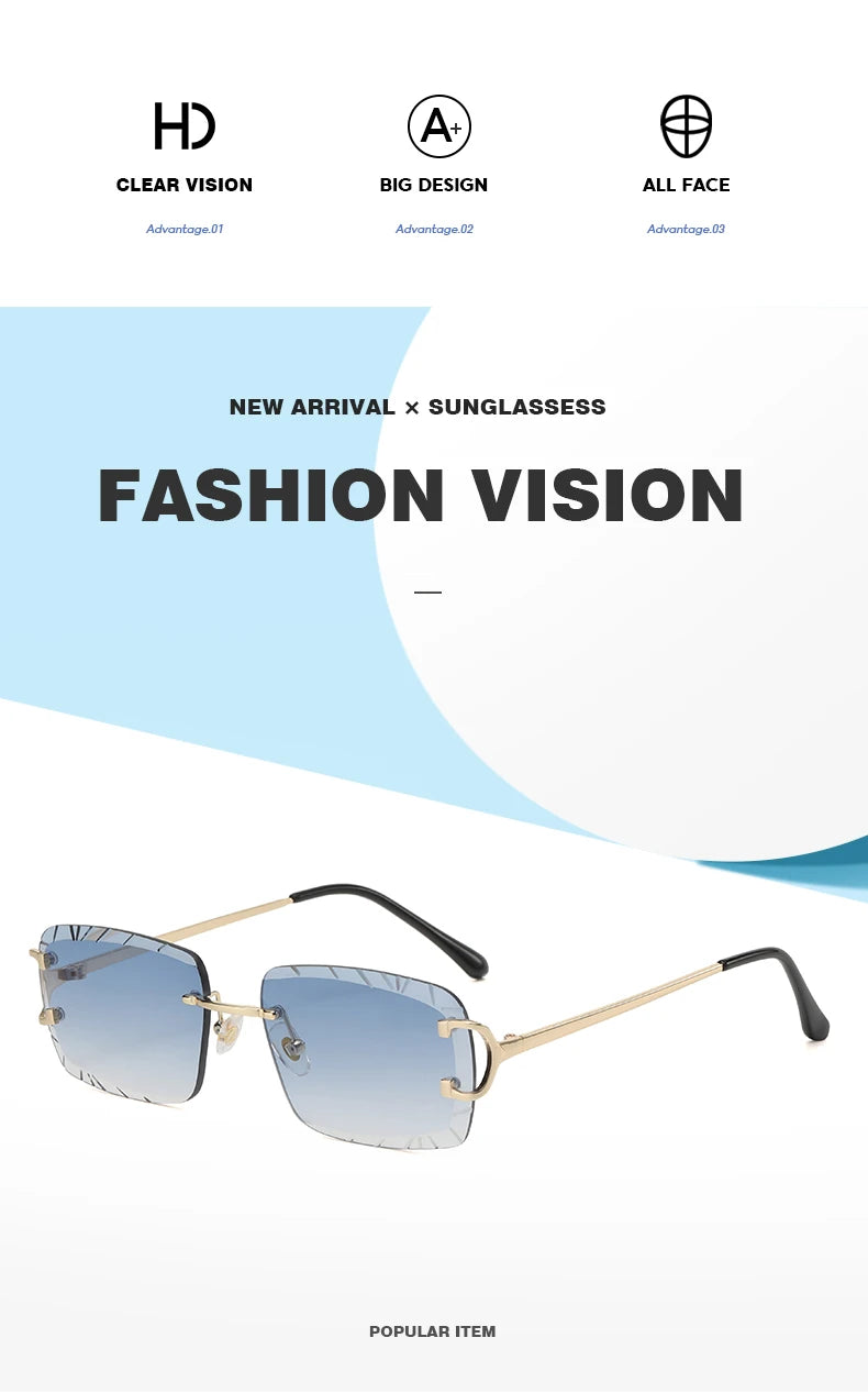 Square rimless street shot