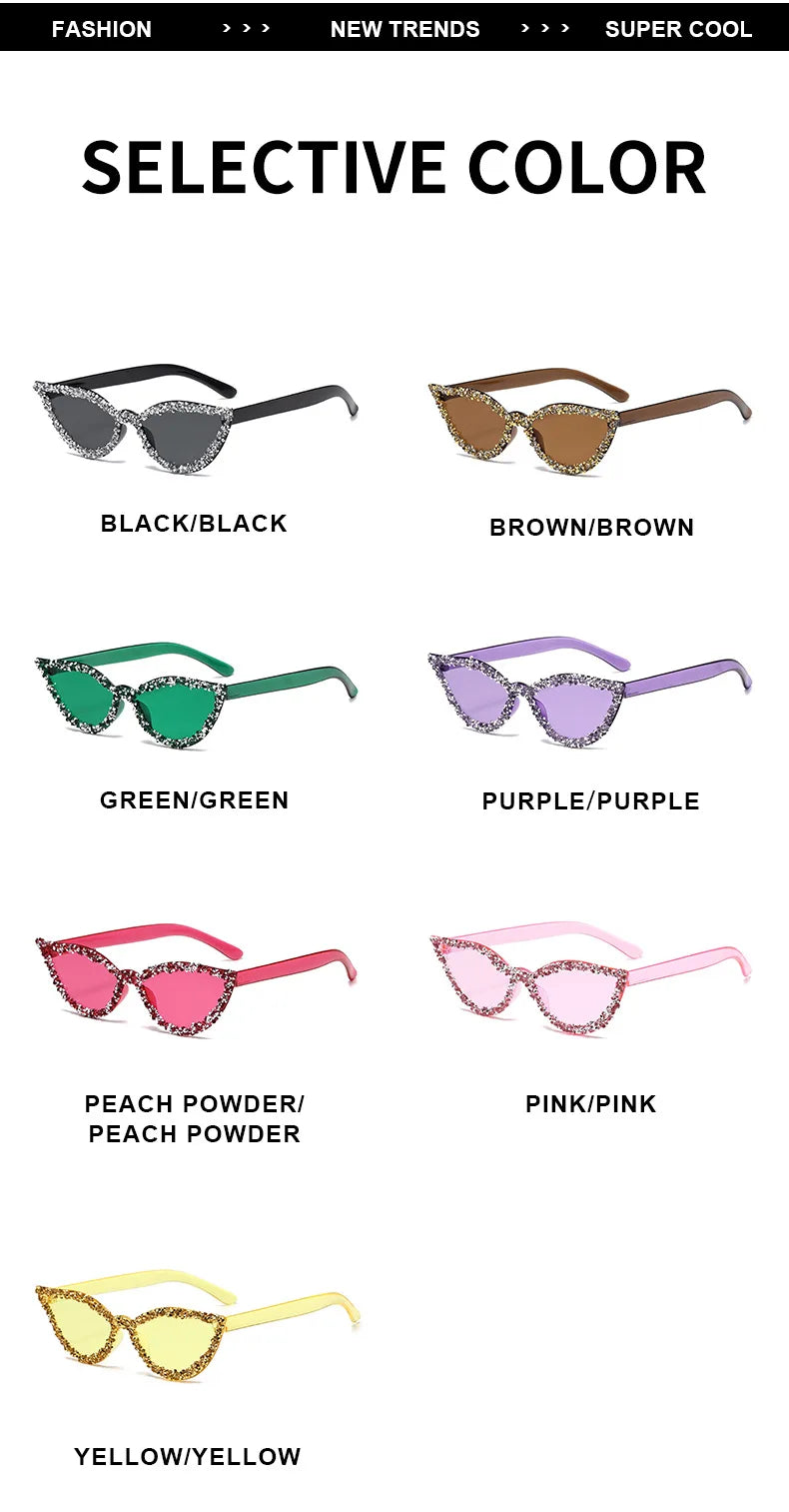 Diamond Cat Eye Trendy Sunglasses