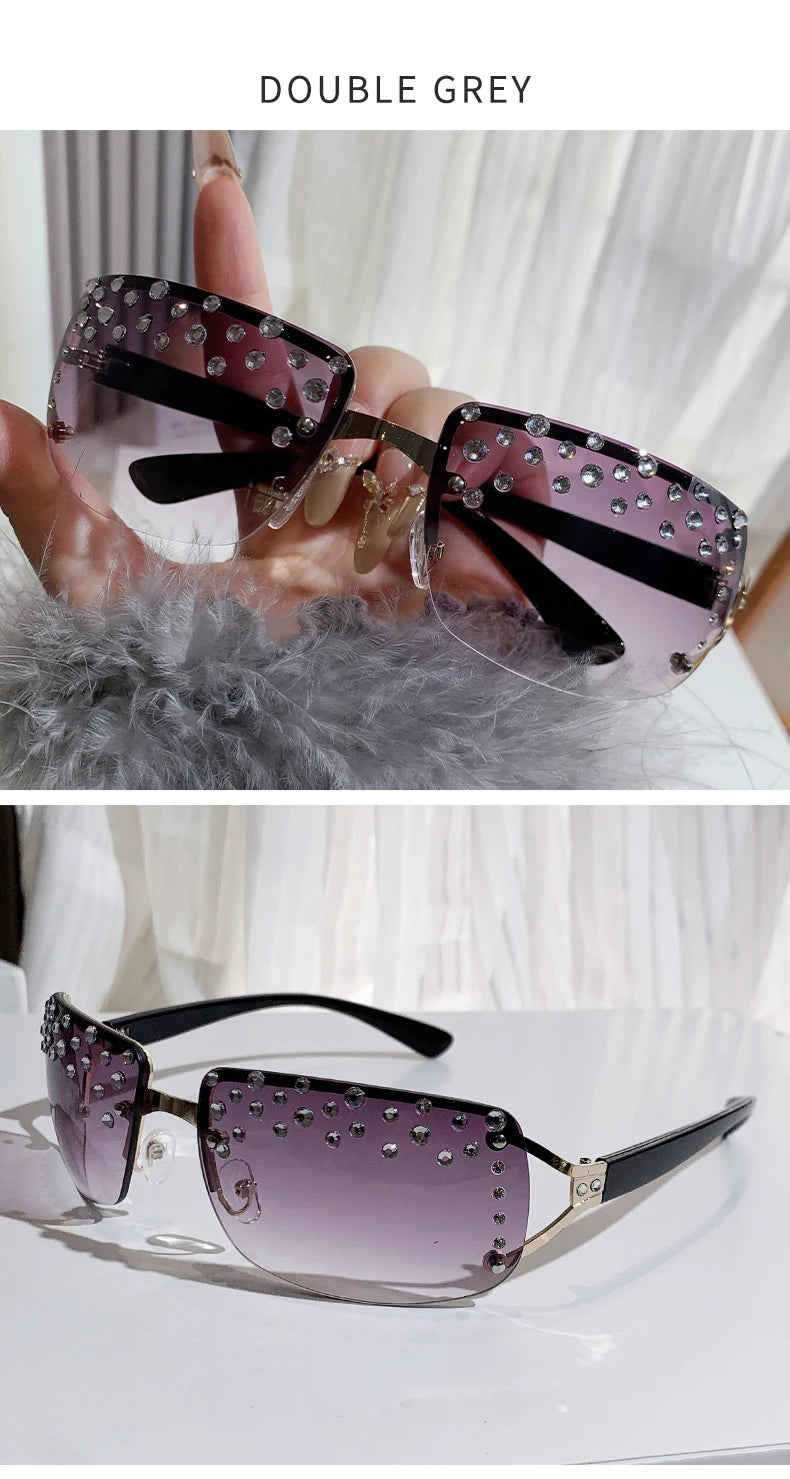 Handmade Diamond Frameless Sunglasses