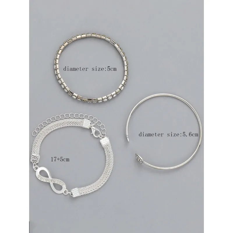Crystal Rhinestone Heart Bracelets