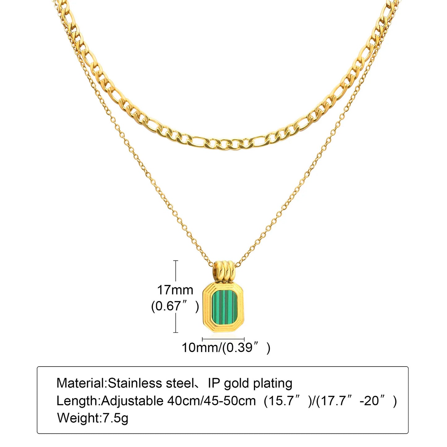 Gold Plated Lariat Necklace Double Layered
