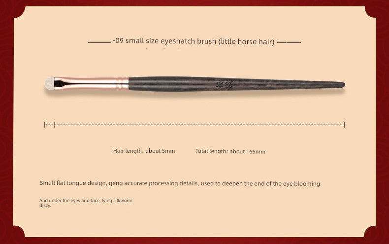 Ebony Rose 12 Makeup Brushes Suit Animal Fur Lady Texture