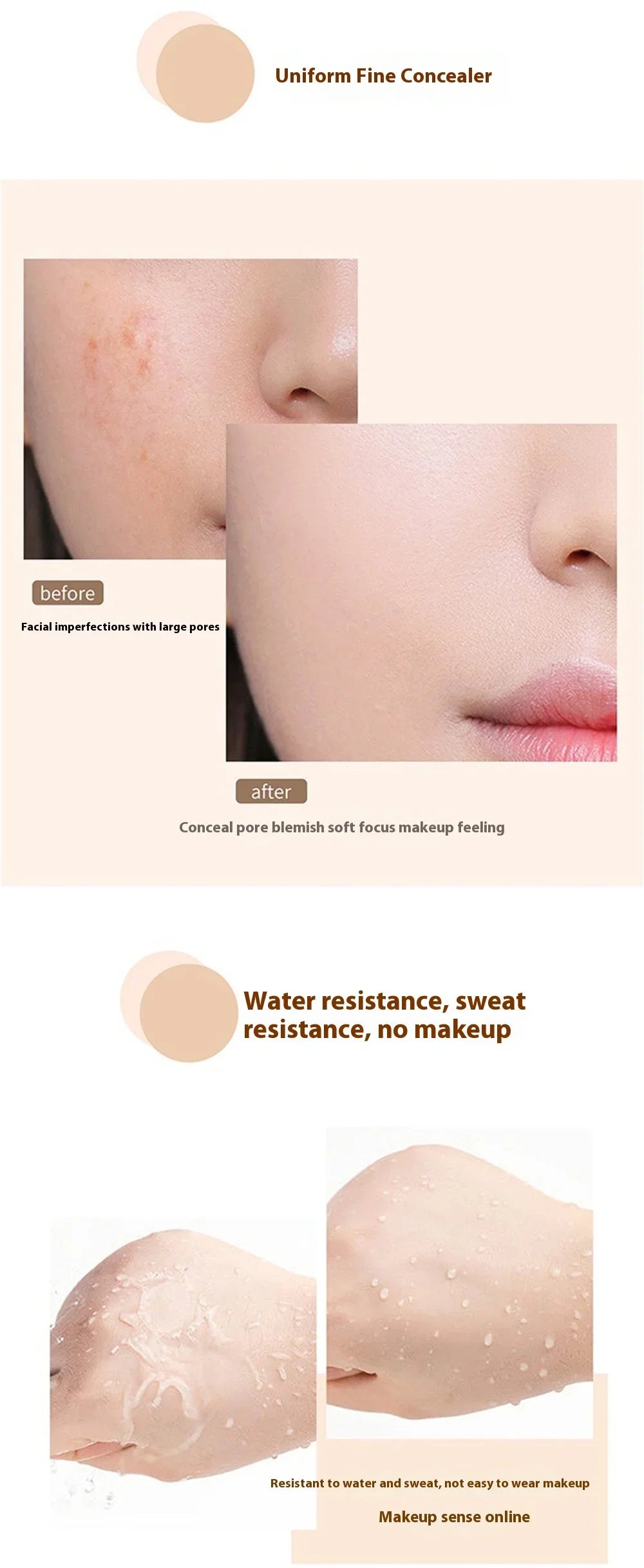 High Coverage Concealer | Lasting Waterproof Foundation | BB Cream |Cover Anti Dark Circle Freckle