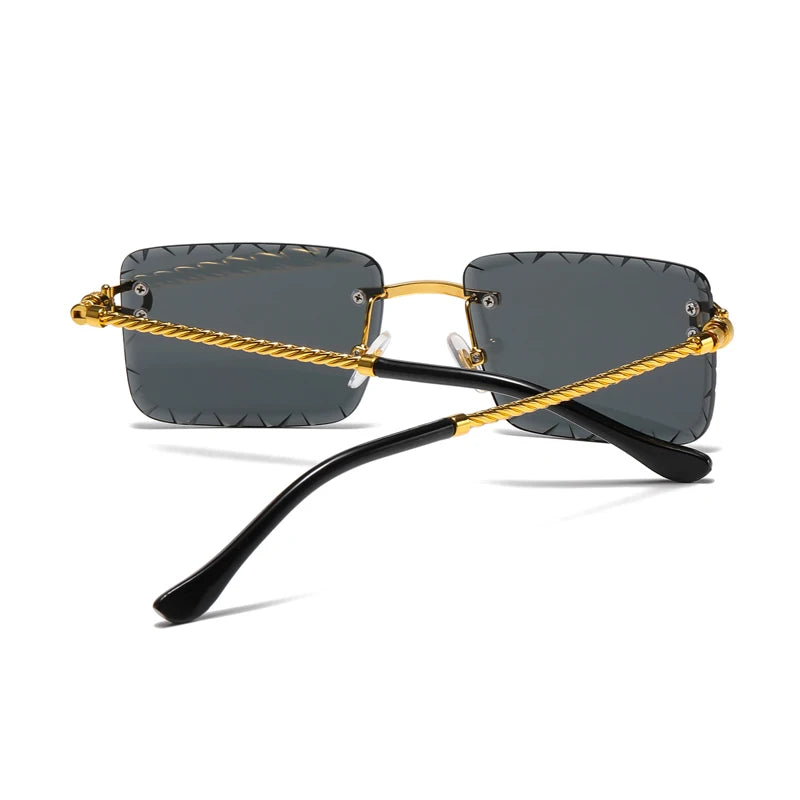 Rimless cutaway square rimmed