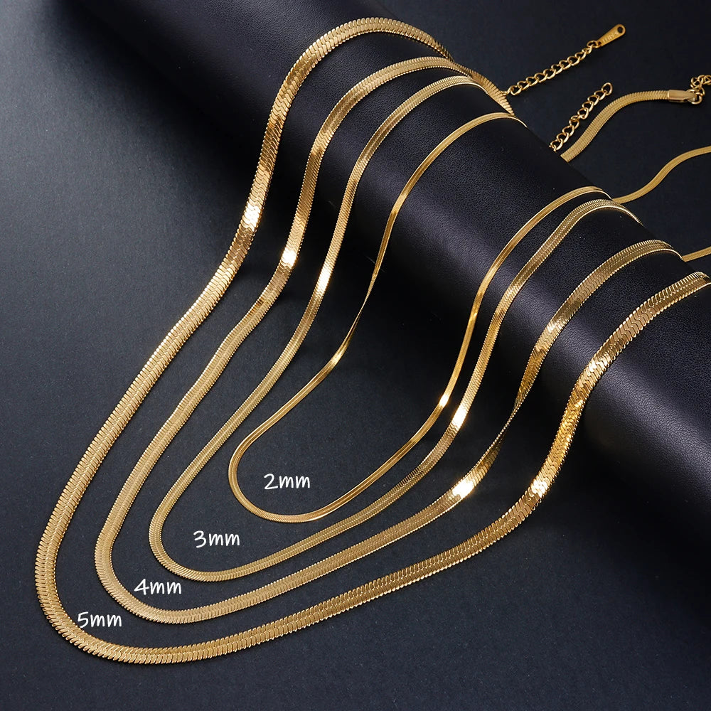 Gold Herringbone Choker