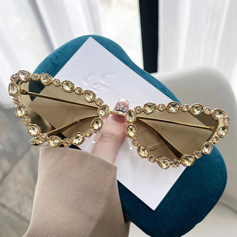 Luxury Cat-eye Rhinestone Shades