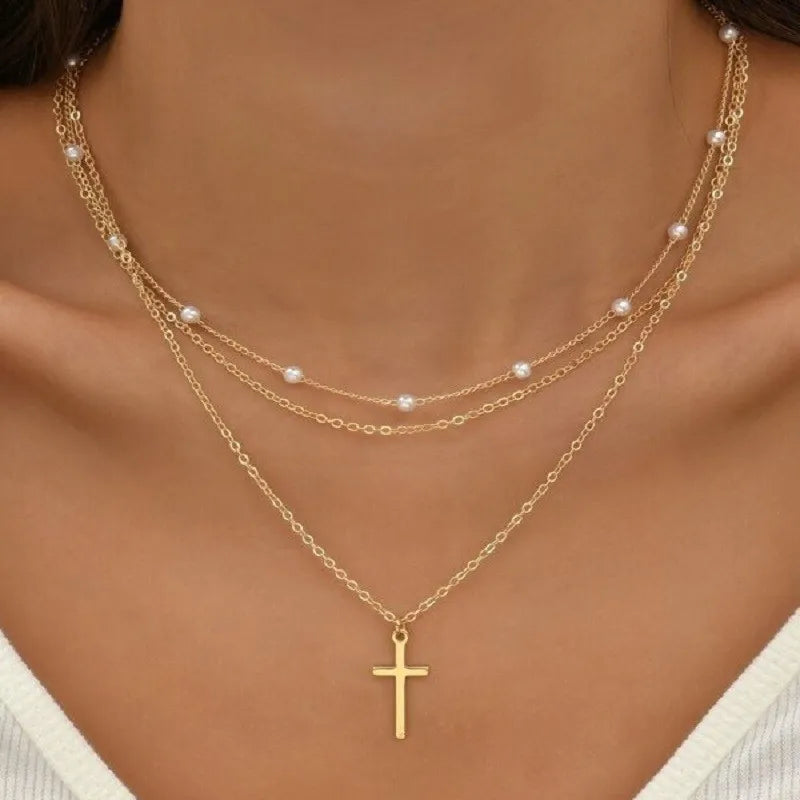 Necklaces for Women Women's Y-shaped Imitation Pearl Fringed Necklace Cadenas Para Mujer Necklacе Gifts Bijoux Accessories
