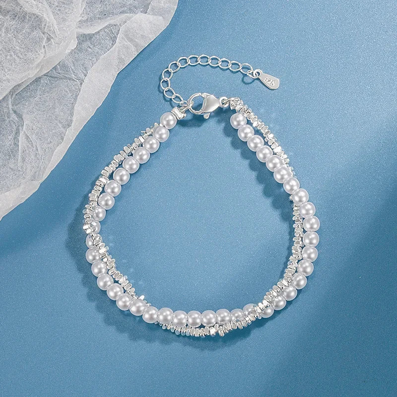 Fine 925 Sterling Silver Lucky Beads Bracelets