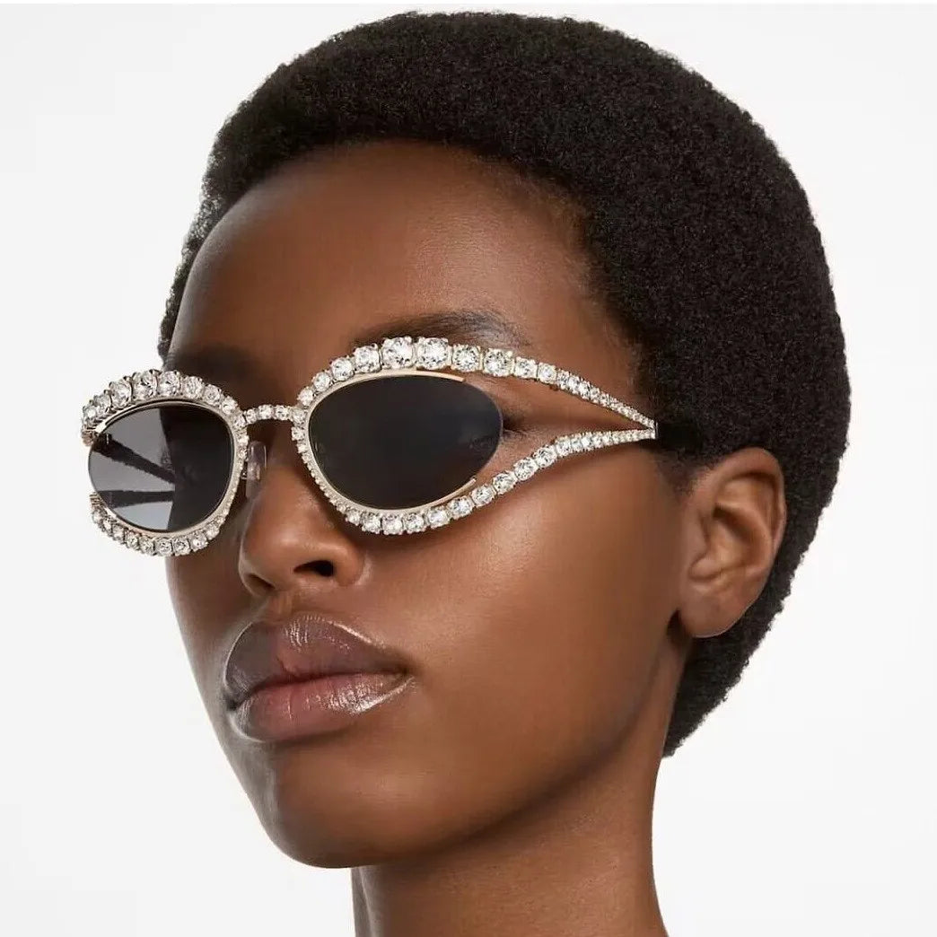 Diamond cat eye luxury bling sunglasses