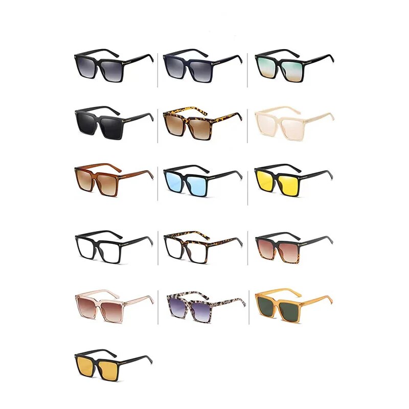 Large Frame Square Eyewear UV400