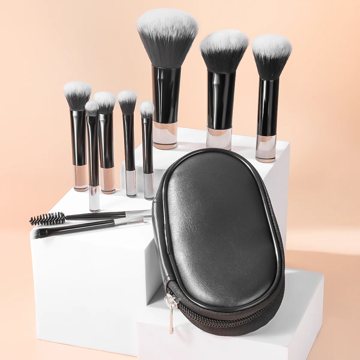 Makeup Brush Sets,10pcs Plastic mini with bag multifunctional