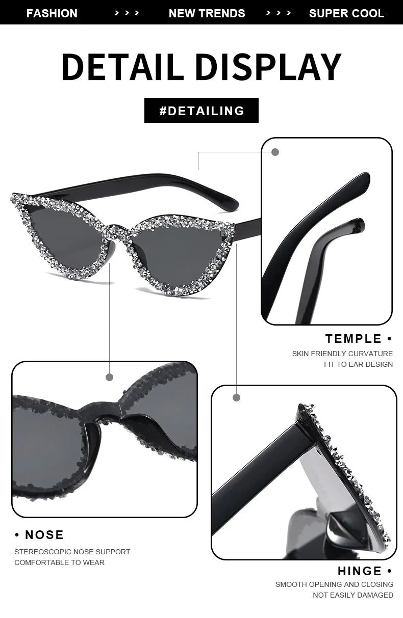 Diamond Cat Eye Trendy Sunglasses