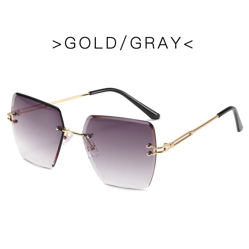 Oversized Rimless Luxury - UV400