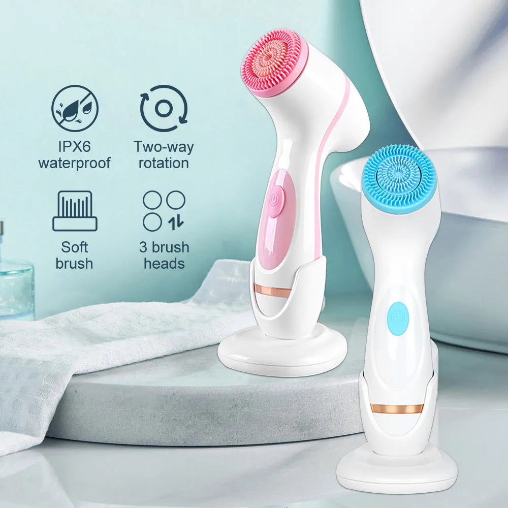 3 in 1 Electric Facial Cleansing & Facial Massager