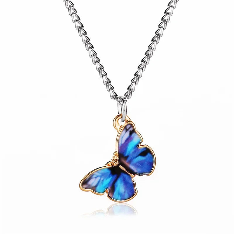 Blue Gradient Butterfly Necklace | Jewelry Gift