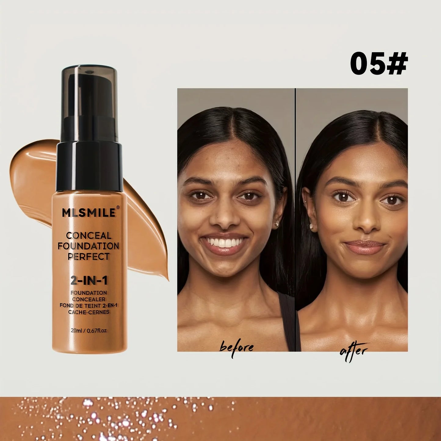 2-In-1 Oil Control Liquid Foundation And Concealer