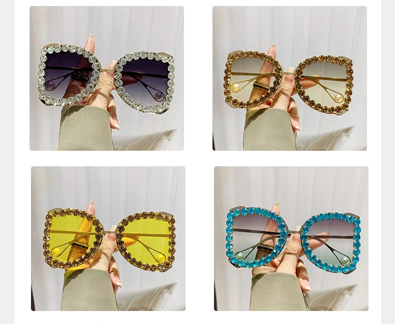 Luxury Diamonds UV400 Eyewear | European And American Style Sun Glasses