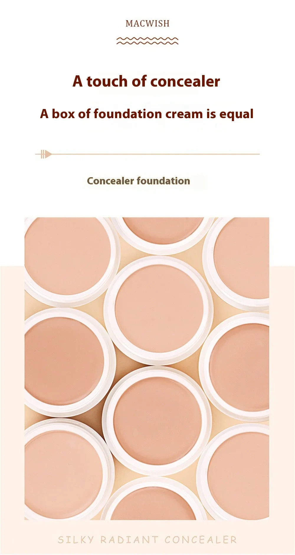 High Coverage Concealer | Lasting Waterproof Foundation | BB Cream |Cover Anti Dark Circle Freckle