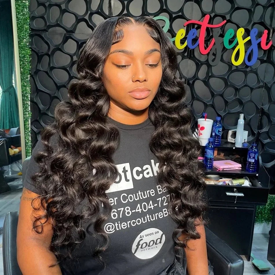 13x6 Loose Lace Front Human Hair Wigs | 250% Transparent 30, 40 Inch