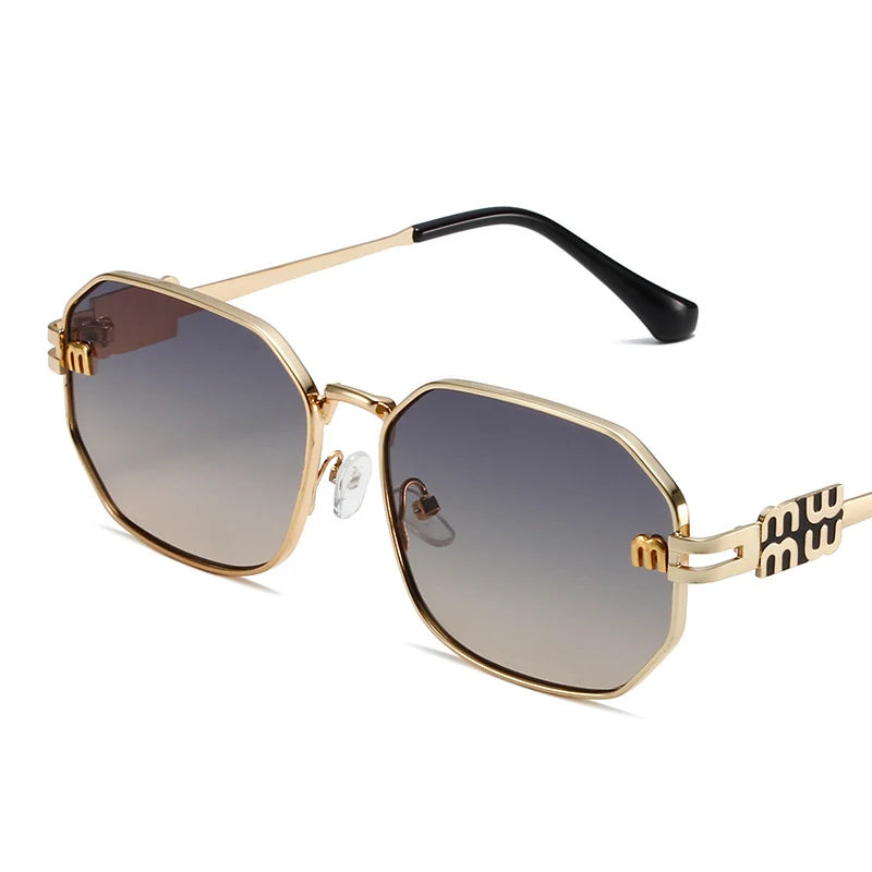 Polygon Retro Metal Punk Sun Glasses