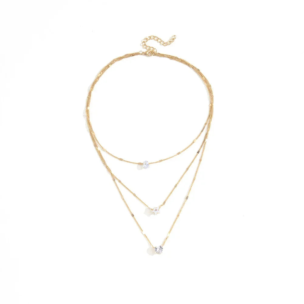 3Pcs/Set Love Heart Pendant Necklace