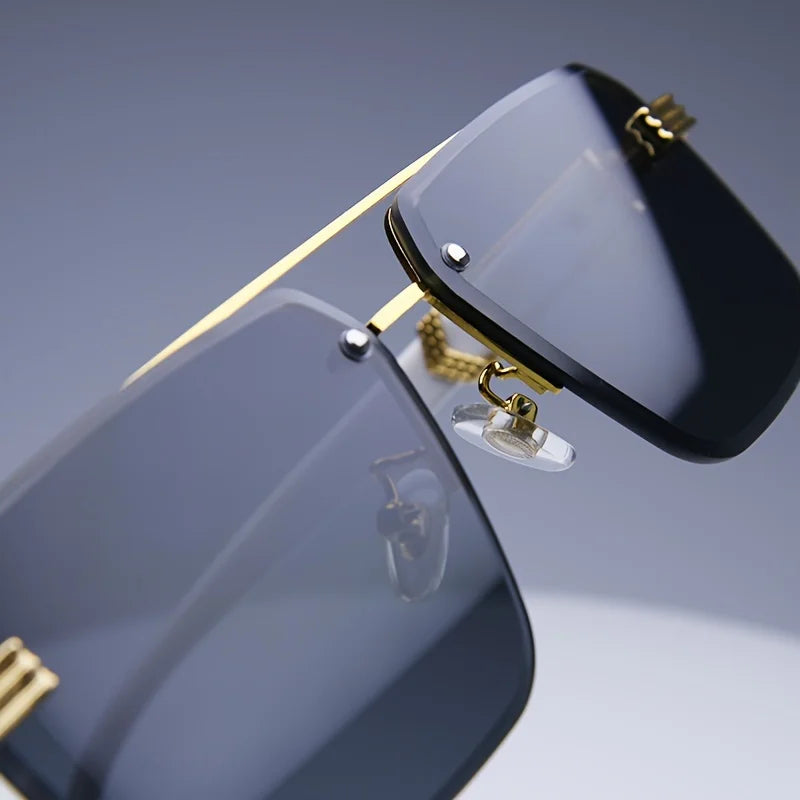 Rimless Classic Small Square Traveling Shades