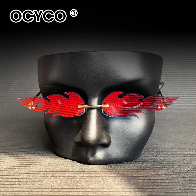 Luxury Rimless Wave Sunglasses