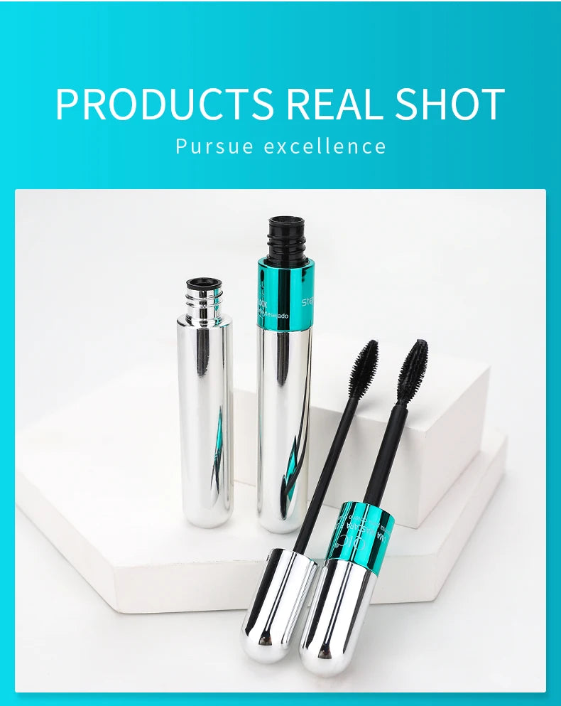 Double In-one Mascara Silk Fiber Waterproof | Thick Lengthening Eye Lashes