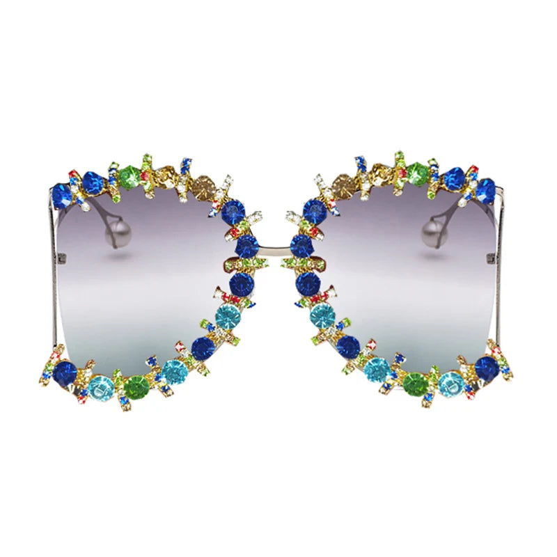 Oversized Cooling Pearl Sun Glasses