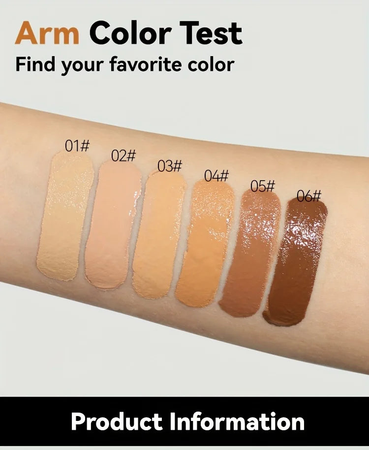 2-In-1 Oil Control Liquid Foundation And Concealer, Full Coverage Long Lasting Waterproof, Hydrating And Brightening Concealer