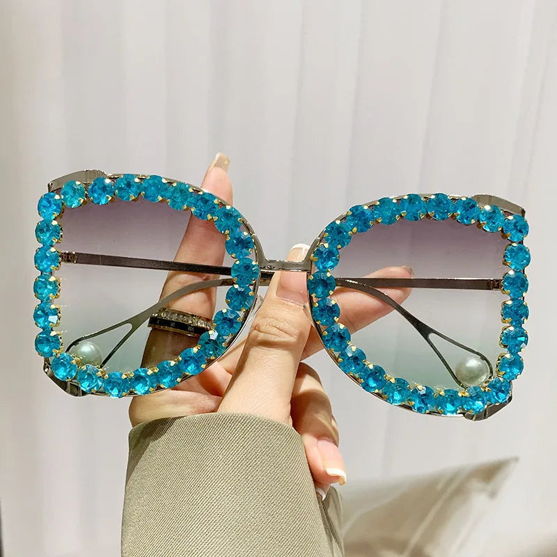 Luxury Diamonds UV400 Eyewear | European And American Style Sun Glasses
