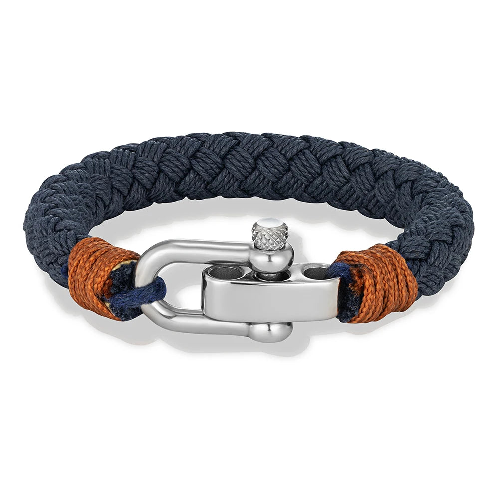 Stainless Steel Adjustable Shackle Clasp Wrap Bangles