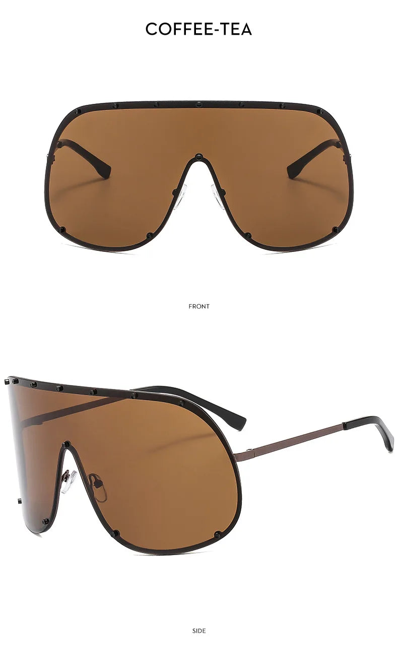 Celebrity Style High-End Brown Anti-Uv Sunglasses