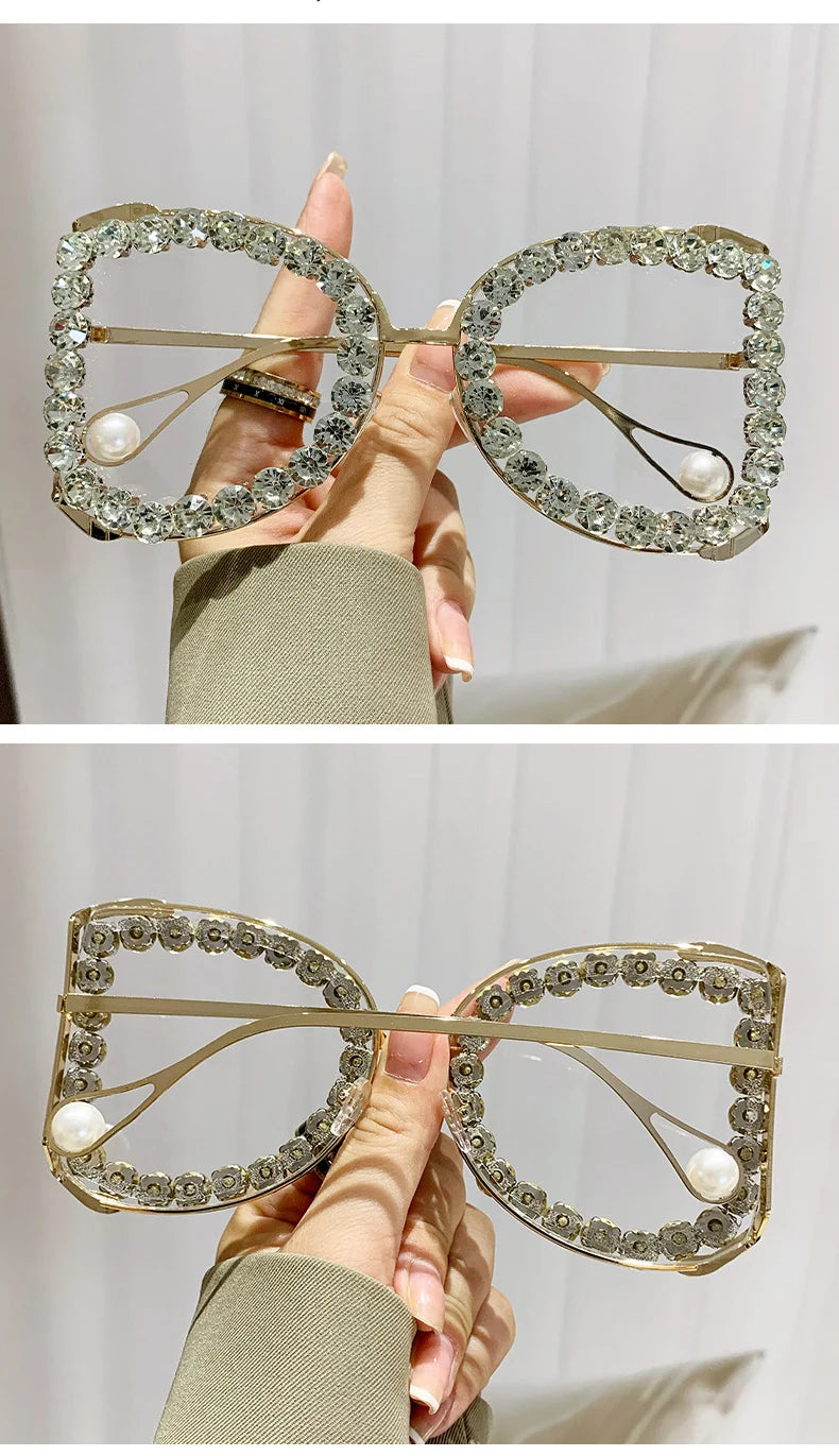 Luxury Diamonds UV400 Eyewear | European And American Style Sun Glasses