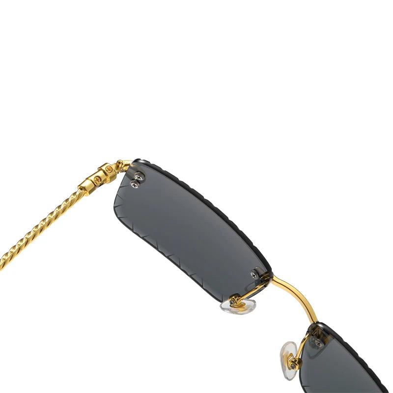 Rimless cutaway square rimmed