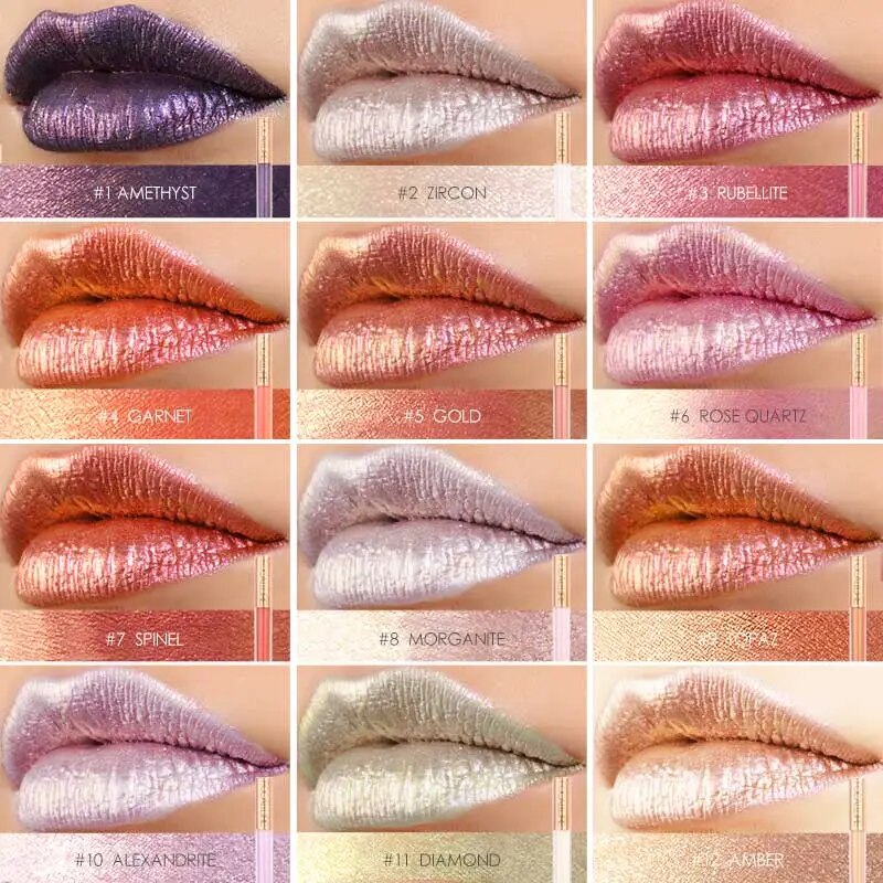 12 Colors Chameleon Lip Gloss | Liquid Lipstick
