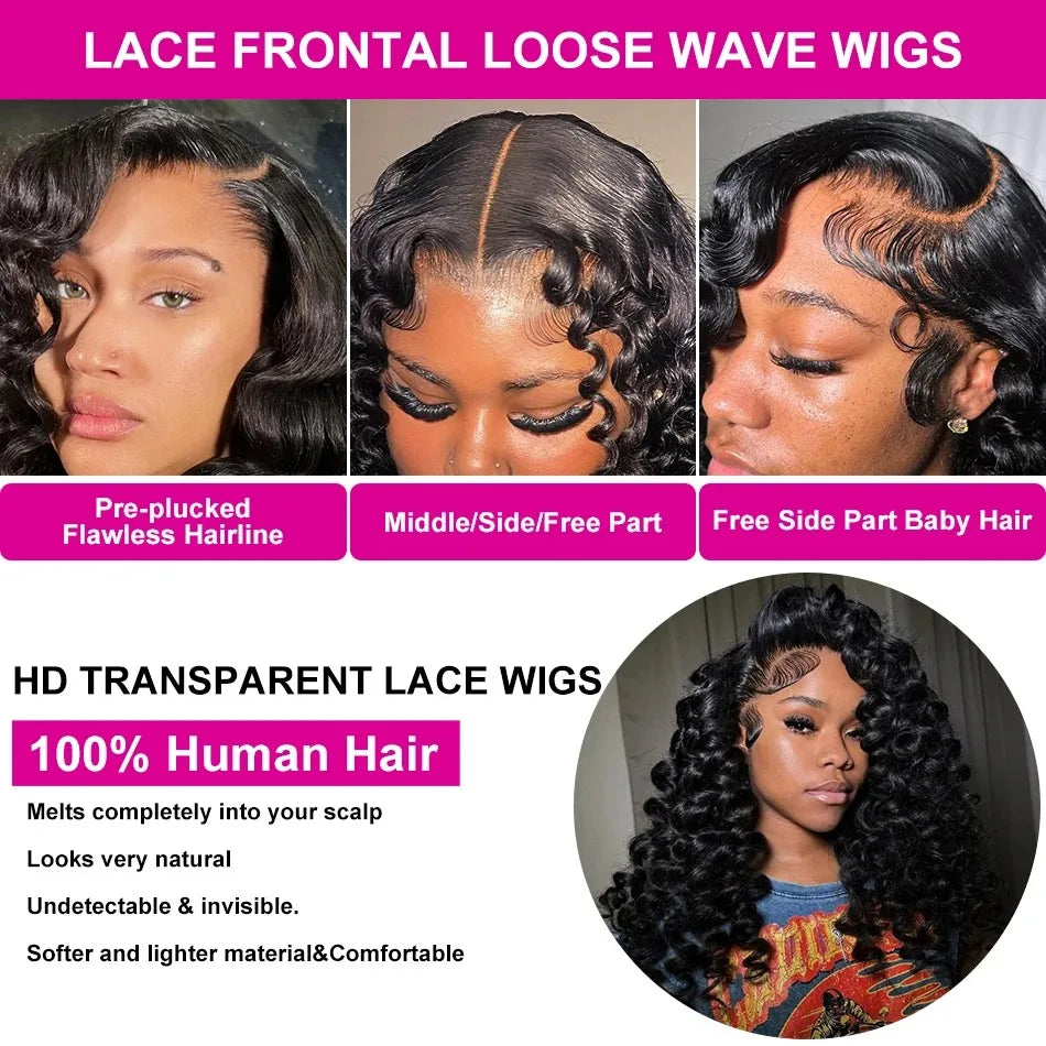 30 | 40 Inch Loose Wave |13x6 HD Lace Front