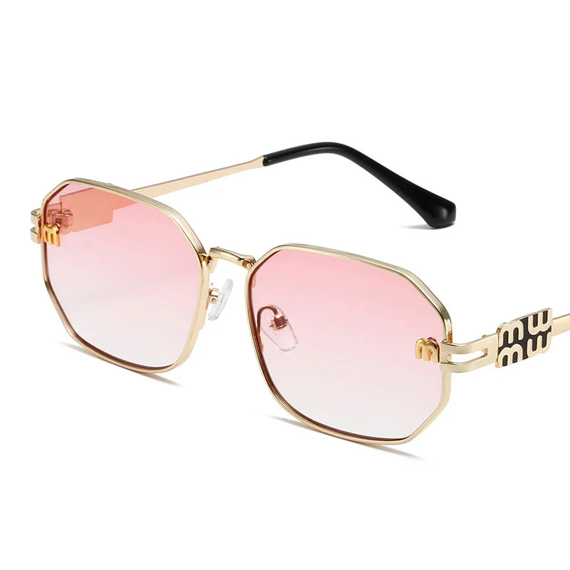 Polygon Retro Metal Punk Sun Glasses