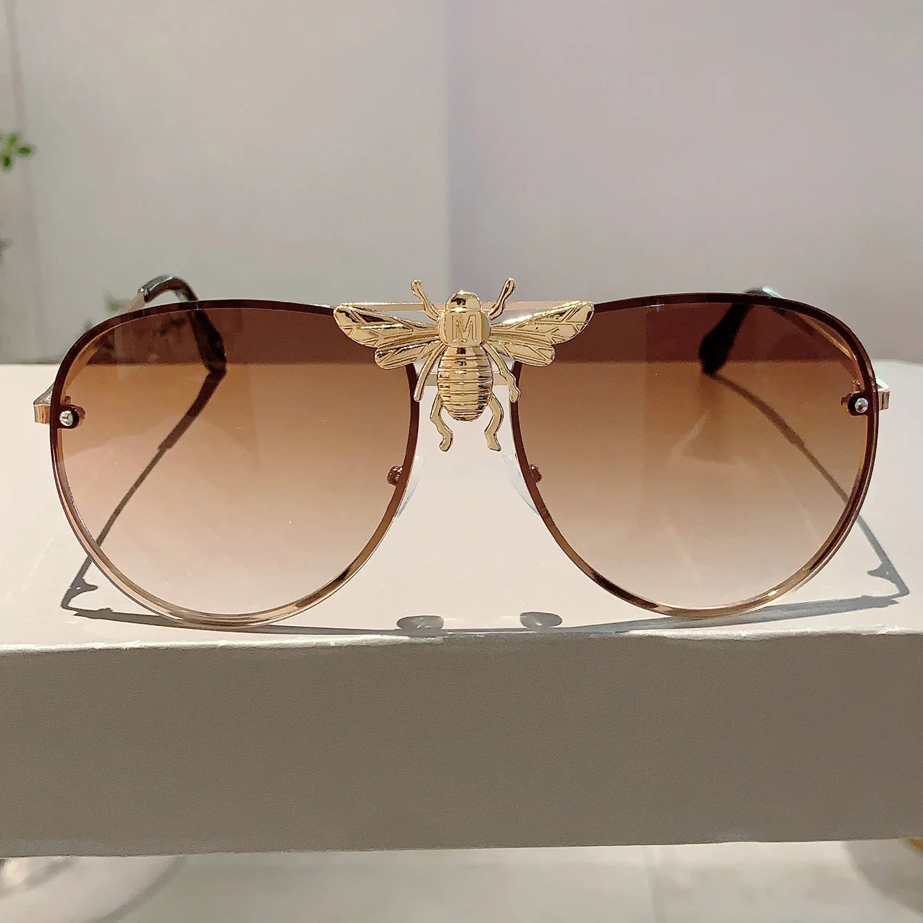 Oversized Punk Metal Eyeglasses UV400