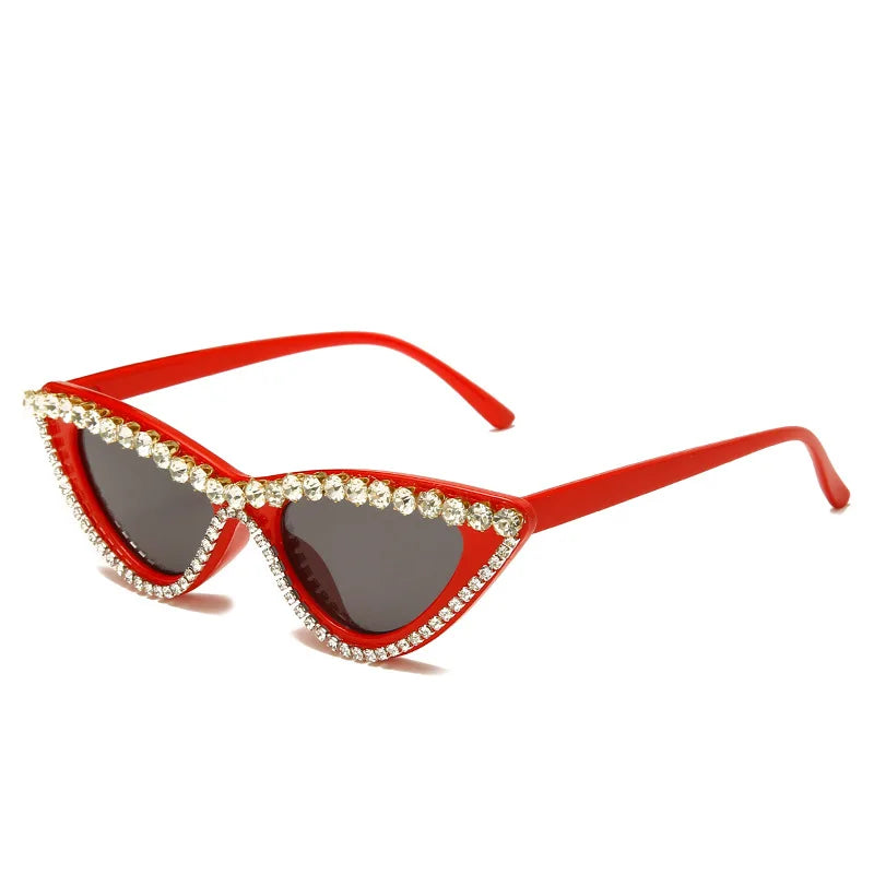Vintage Luxury Crystal Diamond Cat eye