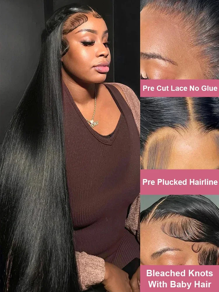 Brazilian Wigs Human Hair | 5x5 Bone Straight HD Transparent Lace Front