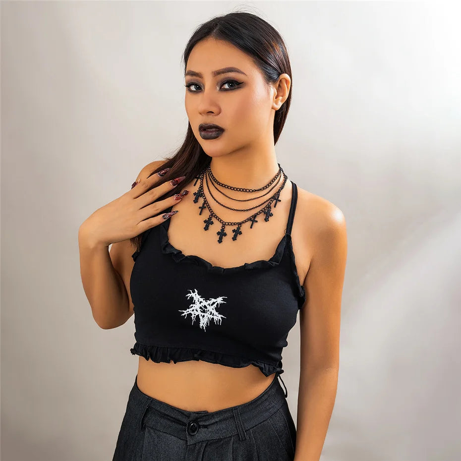 4Pcs Cross Tassel Pendant Jewelry