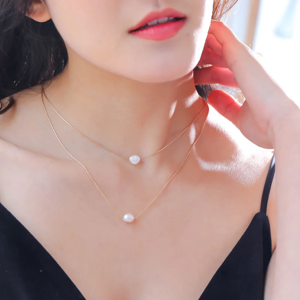 Exquisite Beaded Double Layer Pearl Necklace