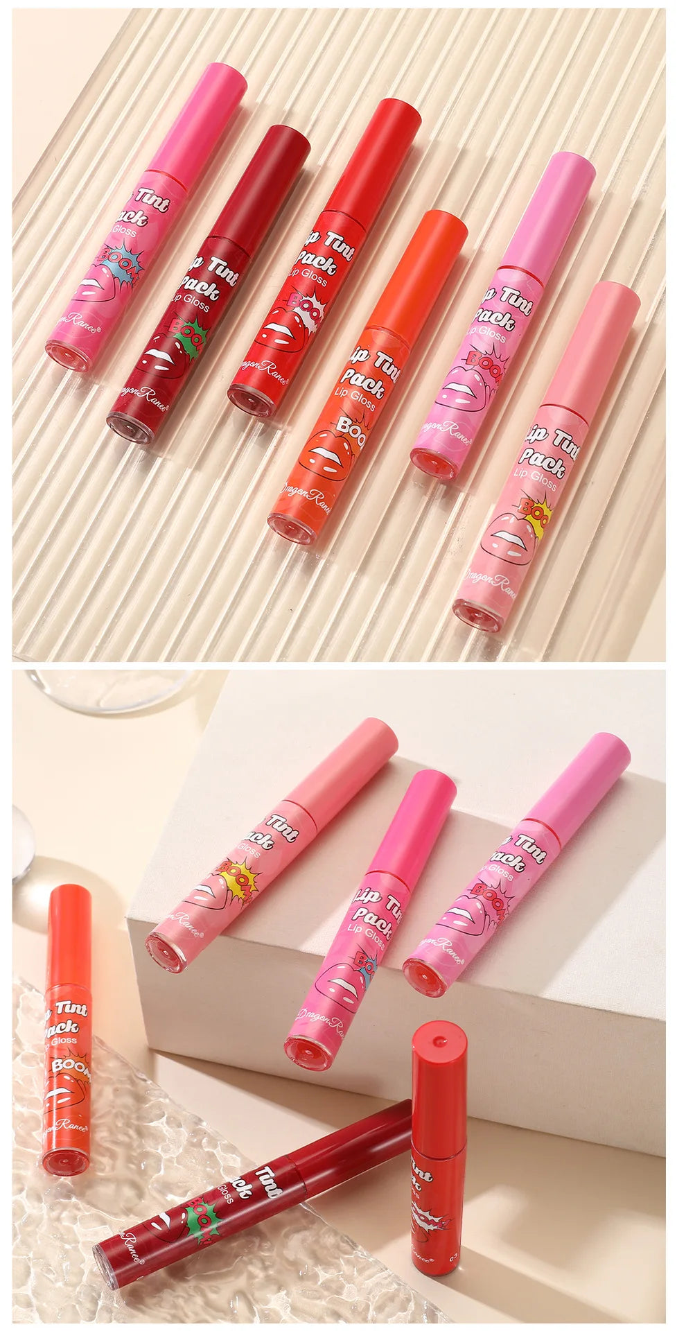 Peel Off Rose Red Lip gloss - Waterproof